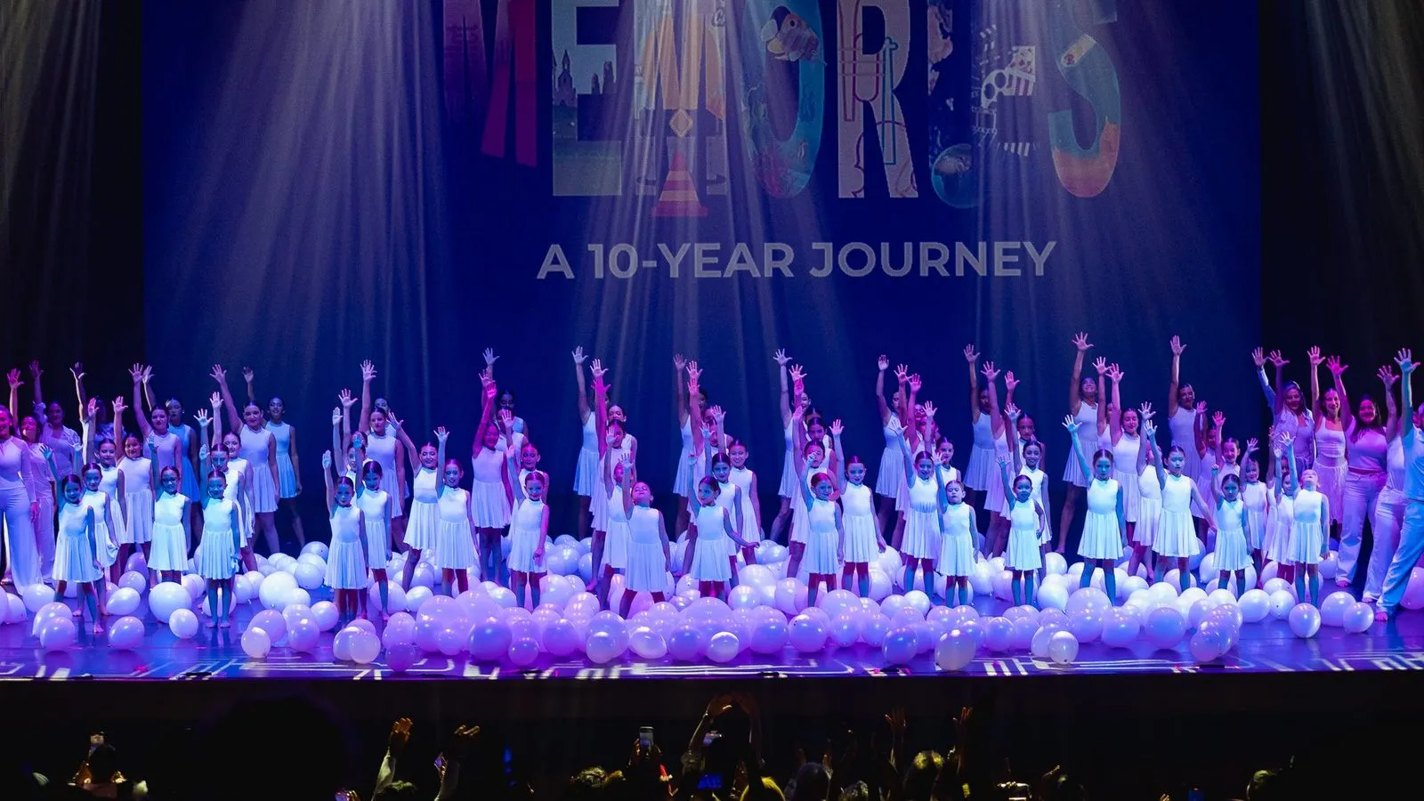 The Candy Jazz company on stage at the MEMORIES anniversary show